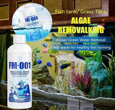 FM-001 Fish Tank Water Purifier Algae Remover 100ml Pack of 2