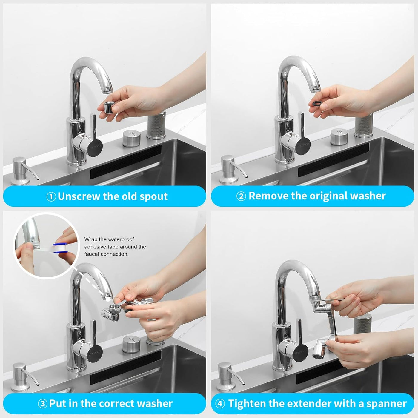 FlexGrips™ 1080° Rotatable Splash Faucet