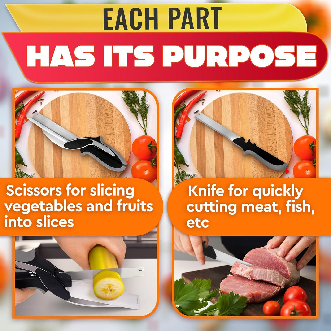 2 in 1 Kitchen Knife