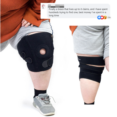 FlexGrips - Adjustable Plus-size Knee Brace